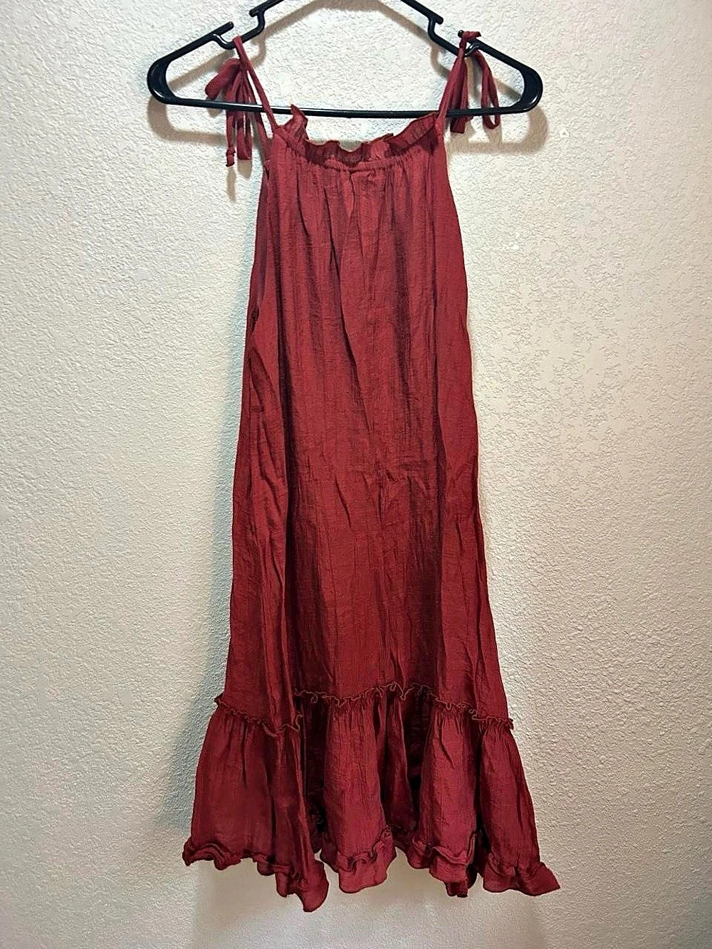 Signature by Robbie Bee Maxi Ruffle Dress in Red Size Small Like New